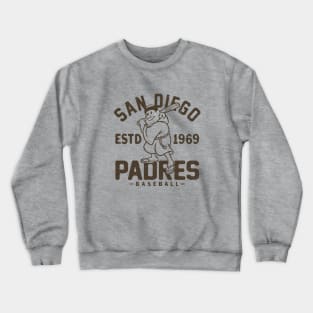 Retro San Diego Padres 1 by Buck Tee Crewneck Sweatshirt